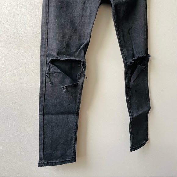 UNIF Dark Wash Distressed Skinny Jeans - Picture 2 of 6
